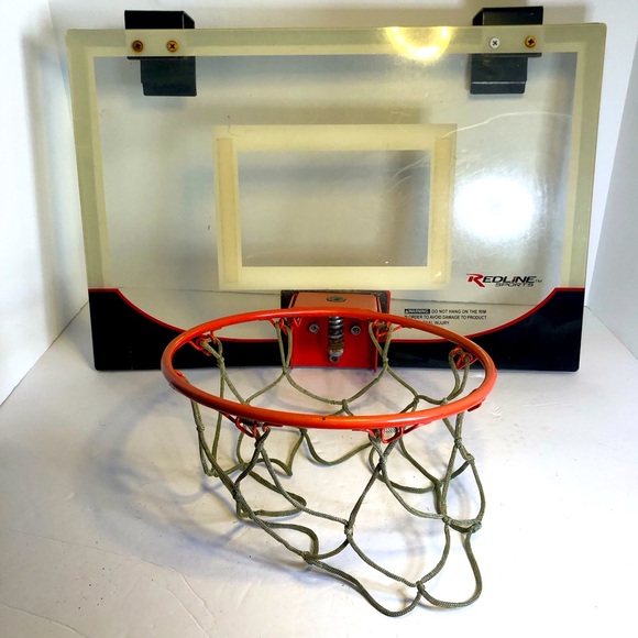 Redline Sports Indoor Mini Basketball Hoop. Metal Rim. 18” Backboard - Picture 1 of 7